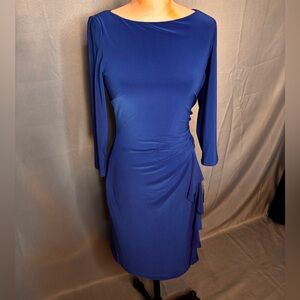 Lauren Ralph Lauren Royal Blue Long Sleeve Dress